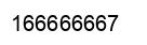 Number 166666667 black image