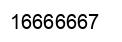 Number 16666667 black image