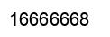 Number 16666668 black image