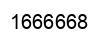 Number 1666668 black image