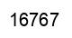 Number 16767 black image