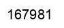 Number 167981 black image