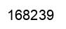 Number 168239 black image