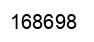 Number 168698 black image