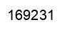 Number 169231 black image