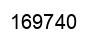 Number 169740 black image