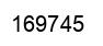 Number 169745 black image
