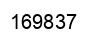 Number 169837 black image