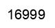 Número 16999 imagen negro