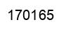 Number 170165 black image