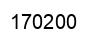 Number 170200 black image