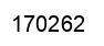 Number 170262 black image