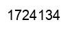 Number 1724134 black image
