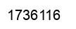 Number 1736116 black image