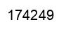 Number 174249 black image