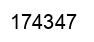 Number 174347 black image