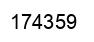 Number 174359 black image