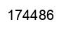 Number 174486 black image