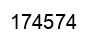Number 174574 black image