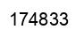 Number 174833 black image