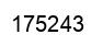 Number 175243 black image