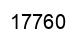 Number 17760 black image