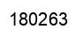 Number 180263 black image