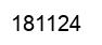 Number 181124 black image