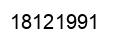 Number 18121991 black image