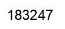 Number 183247 black image