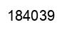 Number 184039 black image