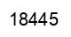 Number 18445 black image