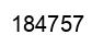 Number 184757 black image