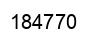 Number 184770 black image