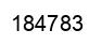 Number 184783 black image
