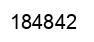 Number 184842 black image