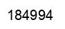 Number 184994 black image