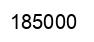 Number 185000 black image