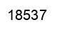 Number 18537 black image