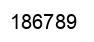 Number 186789 black image