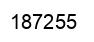 Number 187255 black image