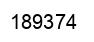 Number 189374 black image