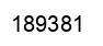 Number 189381 black image