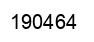 Number 190464 black image
