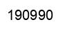 Number 190990 black image