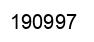 Number 190997 black image