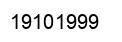 Number 19101999 black image
