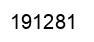 Number 191281 black image