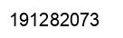 Number 191282073 black image