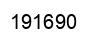 Number 191690 black image